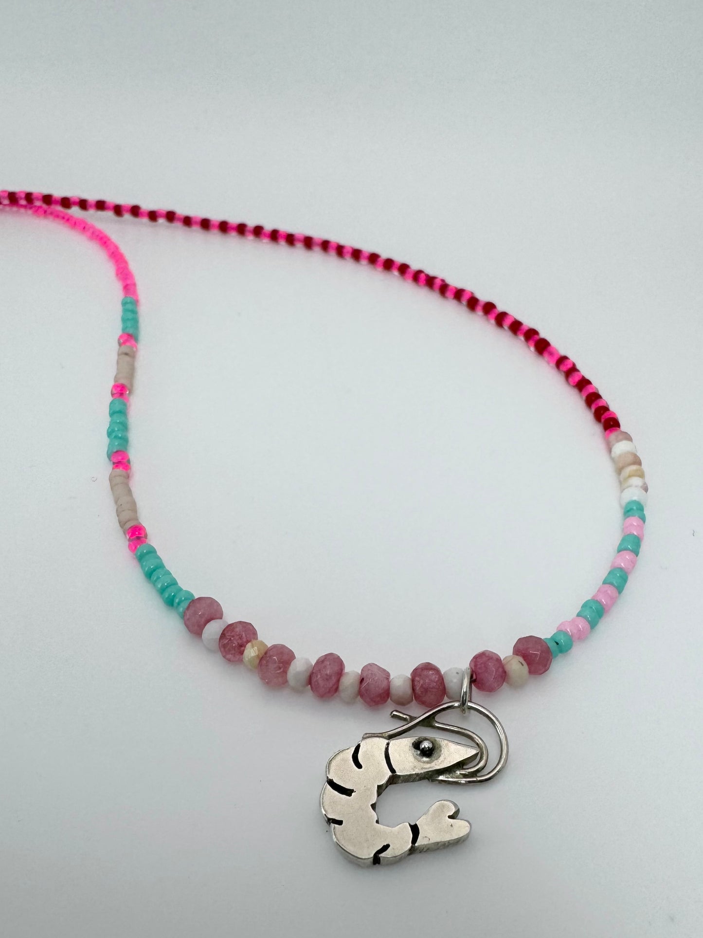 Hannah x Louise Beaded Prawn Necklace