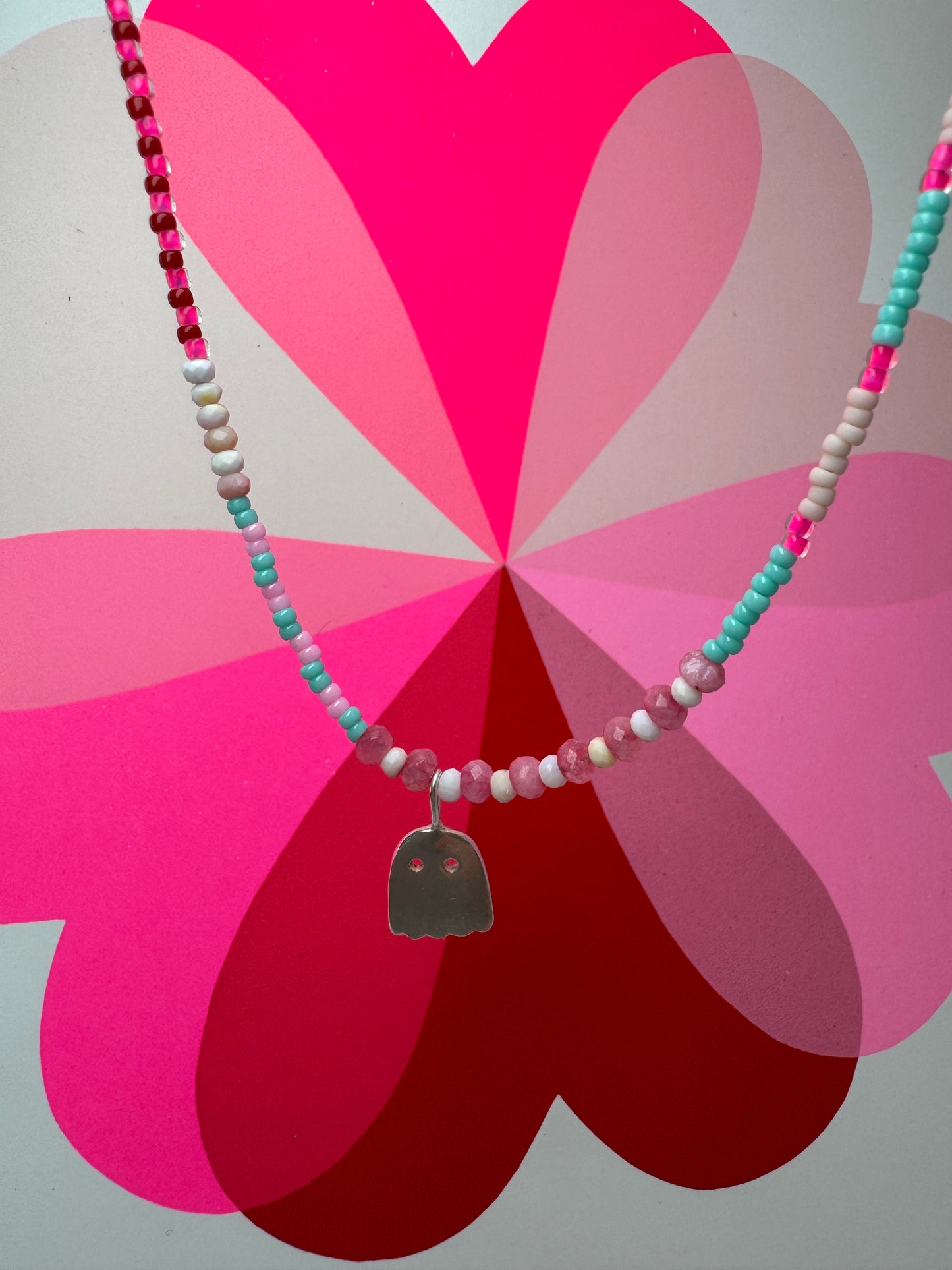 Hannah x Louise Ghost Beaded Necklace