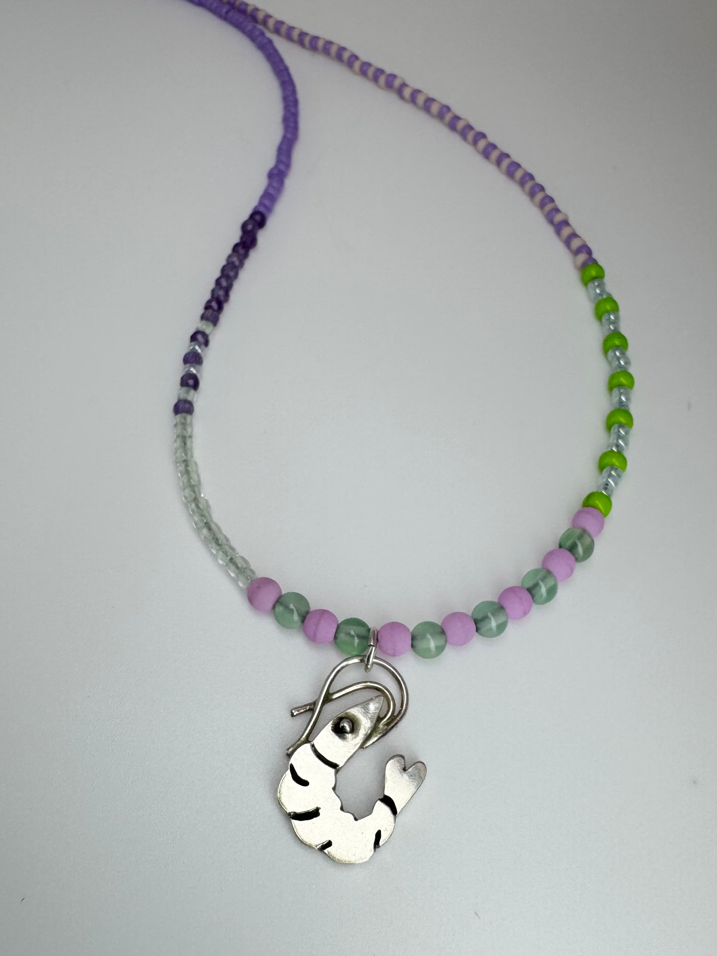 Hannah x Louise Beaded Prawn Necklace