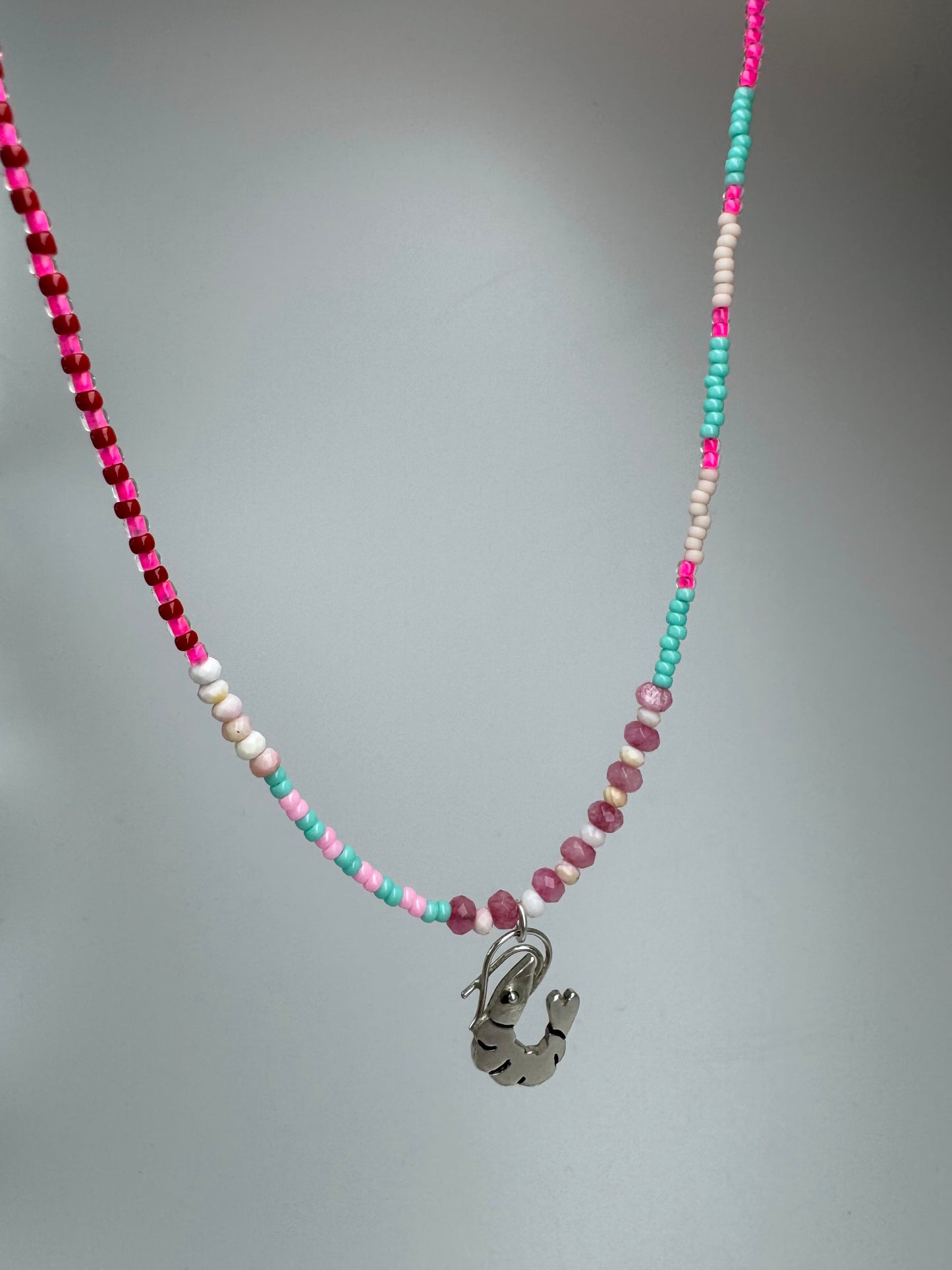 Hannah x Louise Beaded Prawn Necklace