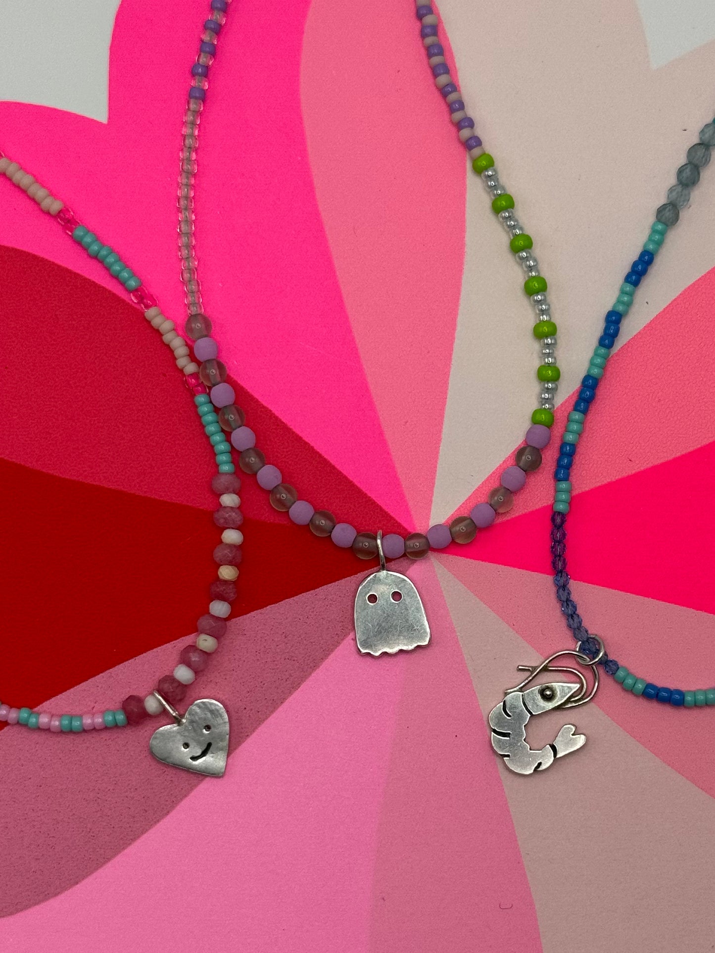 Hannah x Louise Ghost Beaded Necklace
