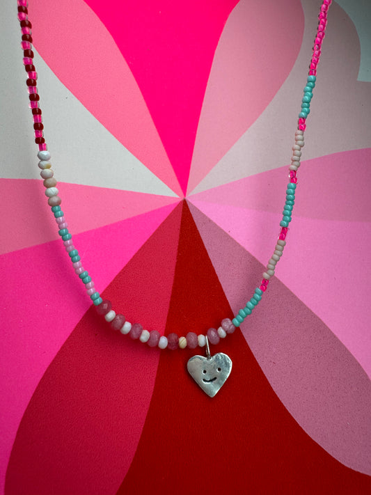 Hannah x Louise Beaded Heart Necklace
