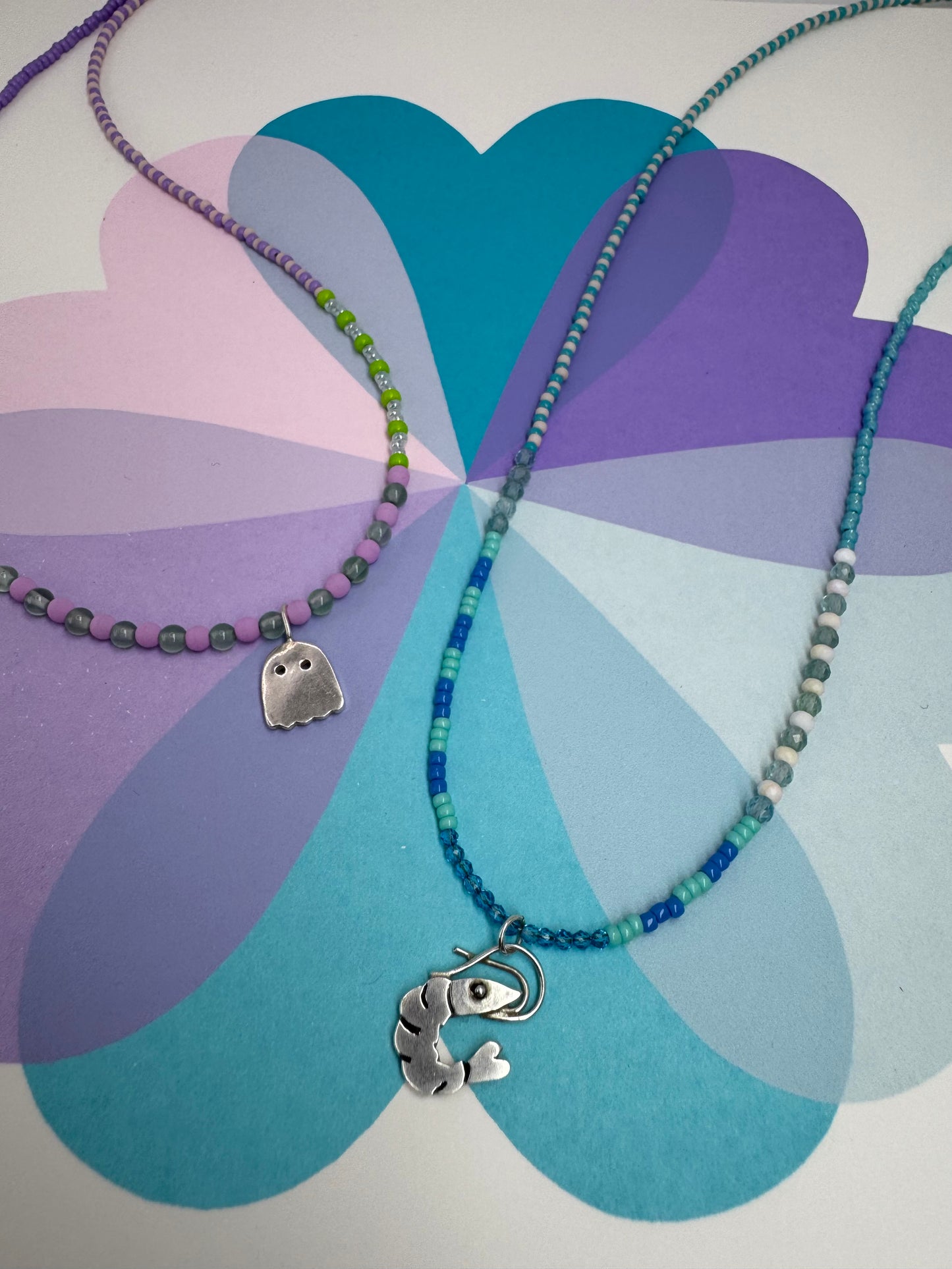 Hannah x Louise Beaded Prawn Necklace