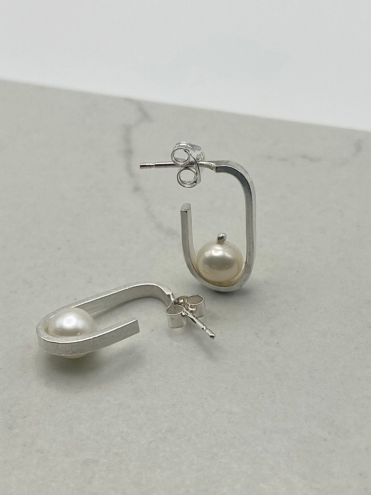 Pearl Arc Earrings